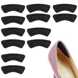Heel Grips,Heel Grips for Ladies Shoe,Insoles to Make Shoe Smaller,Shoe Inserts for Shoes Too Big,Heel Grips for Ladies Shoes Too Big,for Loose Shoes, Half-Size Too Big Or Loose Shoes (Black)