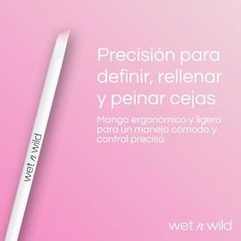 Wet n Wild Wet n Wild Brocha Profesional Doble para Cejas y Delineado | Brocha para Ceja y delineado Brush con Cepillo Spoolie y Pincel Angular de Cerdas Sintéticas | Precisión para Definir, Rellenar y Peinar Cejas | Cruelty Free y Vegana