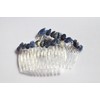 Sodalite Stone Hair Combs (Quantity of 2)
