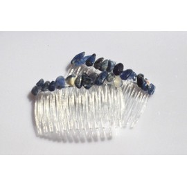 Sodalite Stone Hair Combs (Quantity of 2)