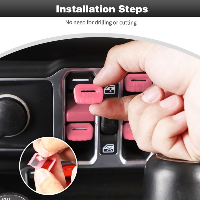 CheroCar for Jeep JL Window Switch Button Cover Trim Interior