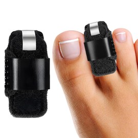 OQKAHIV 1 x Toe Splint Toe Straightening for Hammer Toe, Toe Straightener for Support and Fixing Claw Toes, Curved Broken Toes, Sprains for Various Toes, Black