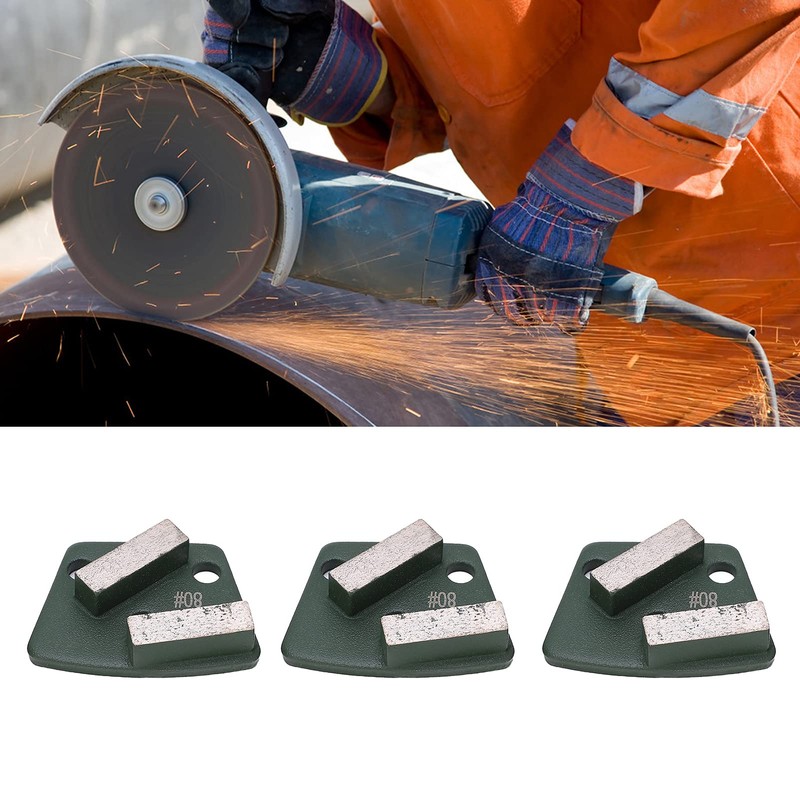 ANKROYU 3PCS Diamond Grinding Shoes, Trapezoid Concrete Grinder with 2