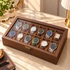 Wooden Watch Display Box for Watch Collection Storage – Glass