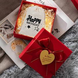 Happy Birthday 10 Premium Organic Muslin Drawstring Bags 4x6 - Wedding Party Favor Set for Bachelorette Hangover Kits & Holiday Gifting | Reusable Double-Layer Unbleached Cotton Pouches （Black）