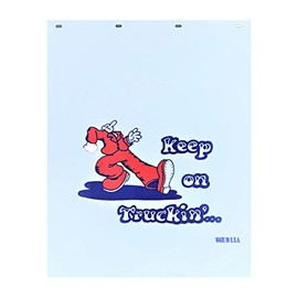 Keep On Truckin' 24" x 30" White Poly Semi Truck Mud Flaps -Sold as Pair -White -Pre-Drilled Holes for Easy mounting -24" x 30" Photo describes Best