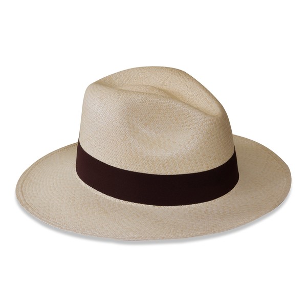 Tumia LAC - Fedora Panama Hat - White with Black