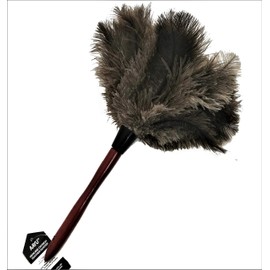 AAYU Feather Duster (36cm) 14.5 inch for Home Cleaning | Soft-Feather Moping and car dusting| Eco-Friendly Genuine Ostrich Dusters with Wooden Handle Easy to Clean Reuse
