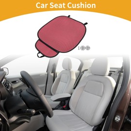 Partuto 1 Pc 48x59cm Universal Car Seat Cushion - for Car Travel Driving Seat Protection Pad Cover Anti-Slip - Ice Silk Red
