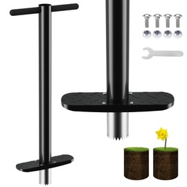 Sod Plugger Garden Bulb Planter Tool,Long Handle Grass Plugger with Stainless Steel Sharp Serrations,Sod Cutter & Sod Remover,Bulb Transplanter for Lawn Planting ,Grass Repair, Digging,Weeding Tool