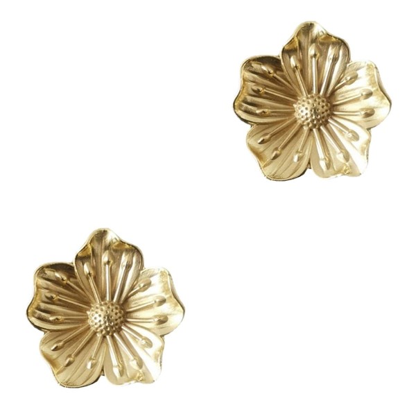 Mikikit 2 Pcs Small Drawer Handles Floral Cabinet Knobs Decorative