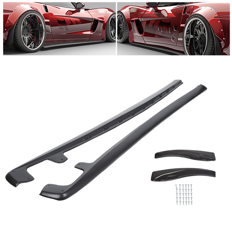 KUAFU Replacement Rocker Panels Guard Side Skirts Extension Compatible with