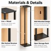 Wall-Mounted Towel Rack for Bathroom Storage – Iron & Wood
