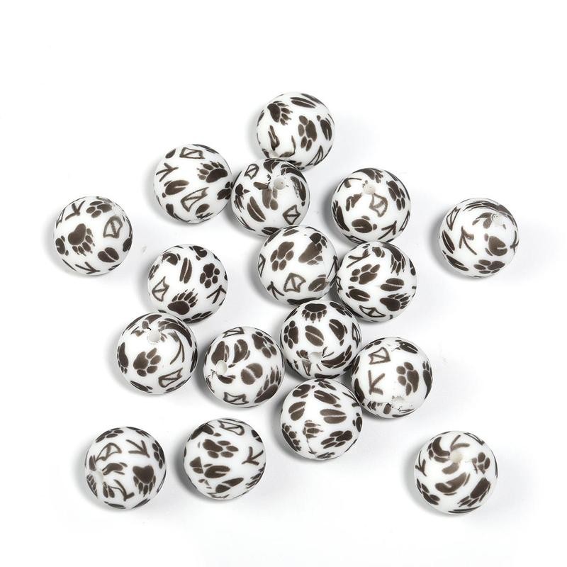 【B170】 Beads for DIY Projects: 15mm Round, Mixed Color, 30Qty