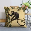 santanu Black Monkey with Long Tail Animal Pillow Covers Invisible