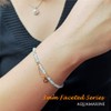 Morchic Pulsera de cuentas facetadas de 3 mm para mujer,