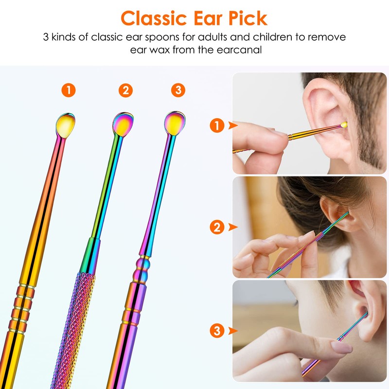 Ear Cleaning Kit,Safe Ear Wax Removal Tool,Earwax Removal Kit,Easy to