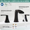 PARLOS Waterfall Widespread Two-Handle Bathroom Faucet with Metal Pop Up