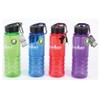 PMS 700ML WATER BOTTLE W/FOLDING STRAW 4ASST CLRS W/CARABI