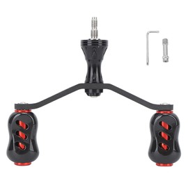 Carbon Fishing Reel Handle Baitcasting Trolling Reel Double Rocker Ultralight Spinning Fishing Reel Crank Accessory for D S Brand Red