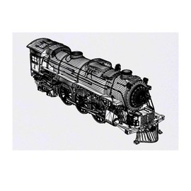 'Steam Train' Temporary Tattoo - Water Resistant, Skin-Safe, Non-Toxic Transfer (TO00022642)