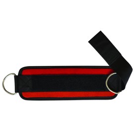 AQF Ankle Straps for Cable Machines Attachment - Neoprene Padded Gym Wrist Cuff Legs Extensions Curls, Kickbacks, Weightlifting Hip Abductor, Abs, Glute Workout (Red, Single)