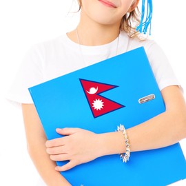 Flag of Nepal Sticker Decal Notebook Car Laptop 5.5"x4" (Color)