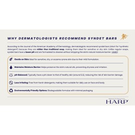 HARP Anti-Aging Body Wash Bar With Retinol + Niacinamide, Vitamin E, Hyaluronic Acid. 100% Syndet Base. Soap/Lye/Dyes and preservative-free. Non-comedogenic. FRAGRANCE FREE. 5oz