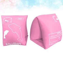 POPETPOP 2Pcs Inflatable Swimming Arm Floating Band Large Pink Safety Sleeves for Boy Girl Comfortable to Swim Attractive Floaties for Boys and Girls