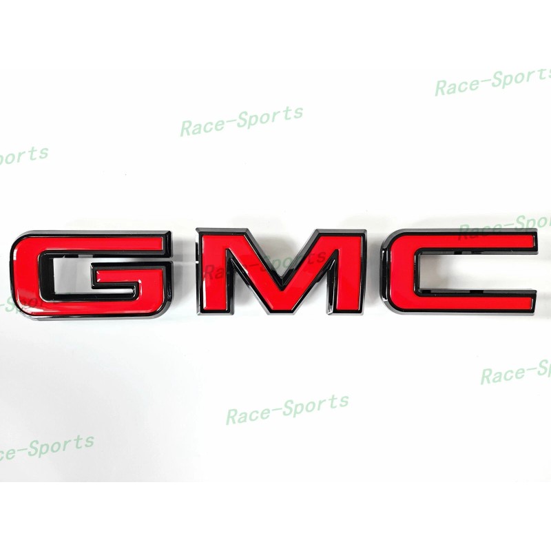 Auto GMC Front Gloss Black Red GMC Emblem Sierra 1500