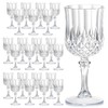 HTTBEIZI 24PCS 7OZ Transparent Wine Plastic Glasses, Drinking Champagne Glasses