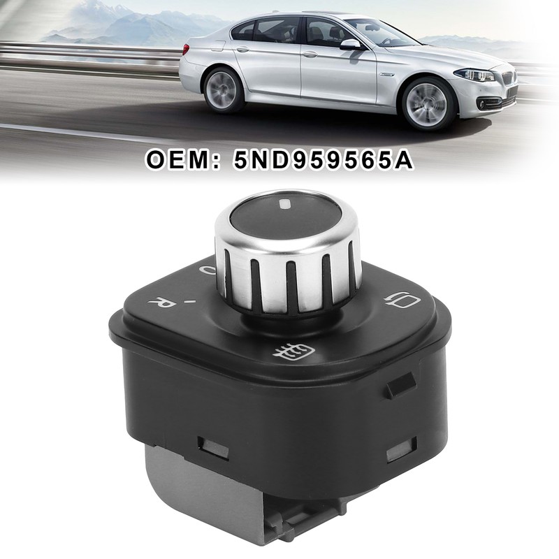 Car Rearview Mirror Adjust Knob Switch 5ND959565A Replacement for R32/RABBIT/EOS/Caddy