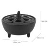 MUNEFE Iron Incense Burner, Black Iron Lotusly Shape Incense Pot,