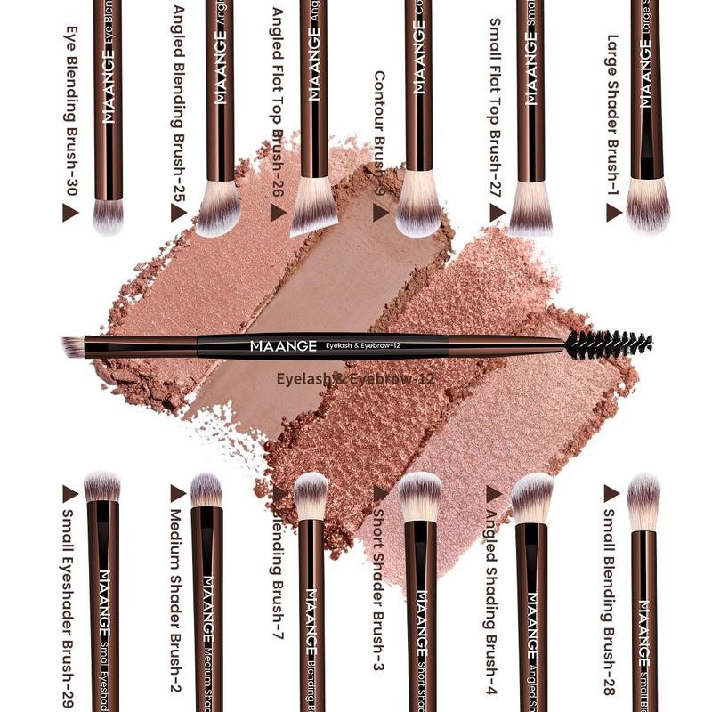 MAANGE Professional Soft Makeup Brush Set, 13pcs/set Eyelash & Eyeshadow