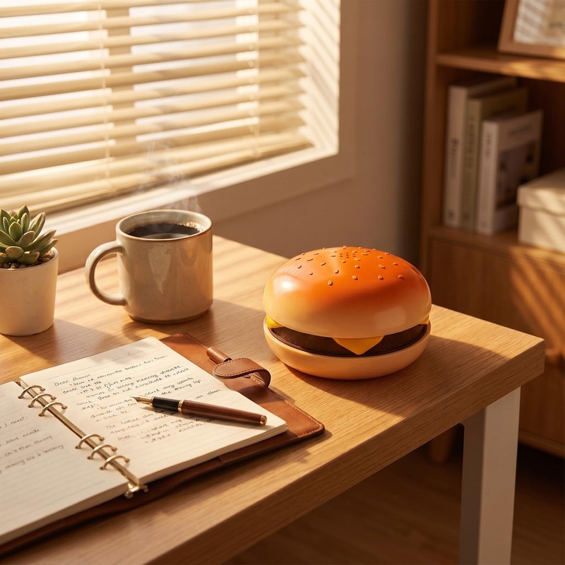 Cartoon Hamburger Landline Phone