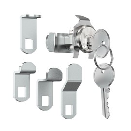 Mailbox Lock Replacement with 2 Keys - Universal Fit for Post Office Boxes, ILCO 1003M Keyway, 90° Counter-Clockwise Rotation, Nickel Finish - Compatible with Most Brands (1-Pack)