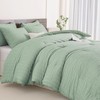 Andency Sage Green Queen Comforter Set, 3 Pieces Bedding Comforter