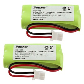 Fenzer 2X Home Phone Battery BG0036 for Vtech CS6114 CS6124 CS6328 CS6329 CS6400 CS6409 CS6449 CS6509 CS6519 CS6529 CS6609 CS6619 CS6629 2SNAAA70HSX2F