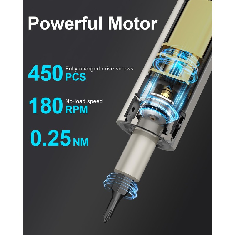 HYCHIKA Precision Screwdriver Set, Mini Electric Screwdriver 67-in-1 with 52