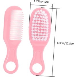 WADY Juego de Cepillo y Peine para Bebés Recién Nacidos - Cepillo de Masaje Suave con Dientes para Cuero Cabelludo
