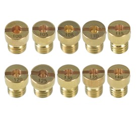waltyotur 10pcs Carburetor Main Jet Kit Replacement for Main Jet Kit 100 105 108 110 115 120 125 130 135 140