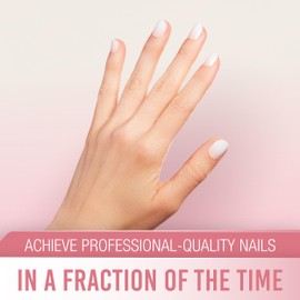 Ardell Nail Strips - Rosy, Easy-to-Apply Nail Wraps, Longer-Lasting Stickers, No LED Lamp Needed with File and Wood Stick, Kit, 1-Pack