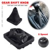 Hacreyatu 5 Speed Gear Shift Knob Anti-dust Cover Black Waterproof
