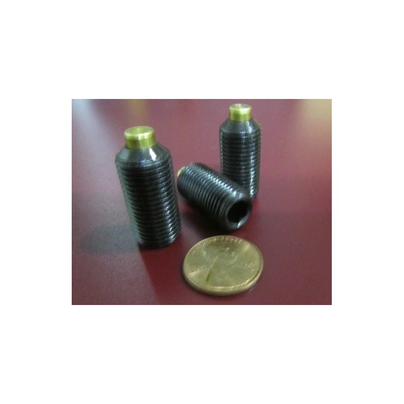 Kmac Alloy Steel Set Screws, Brass Tip, 1/2-20 x 1.00"