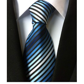 Secdtie Hombres Clásico Color Sólido Lazos Suave Negocios Casual Traje Corbatas, Negro azulado, Talla única