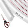 Fingwerk 50 Feet D-Shape Rubber Weather Stripping Door Seal Strip,
