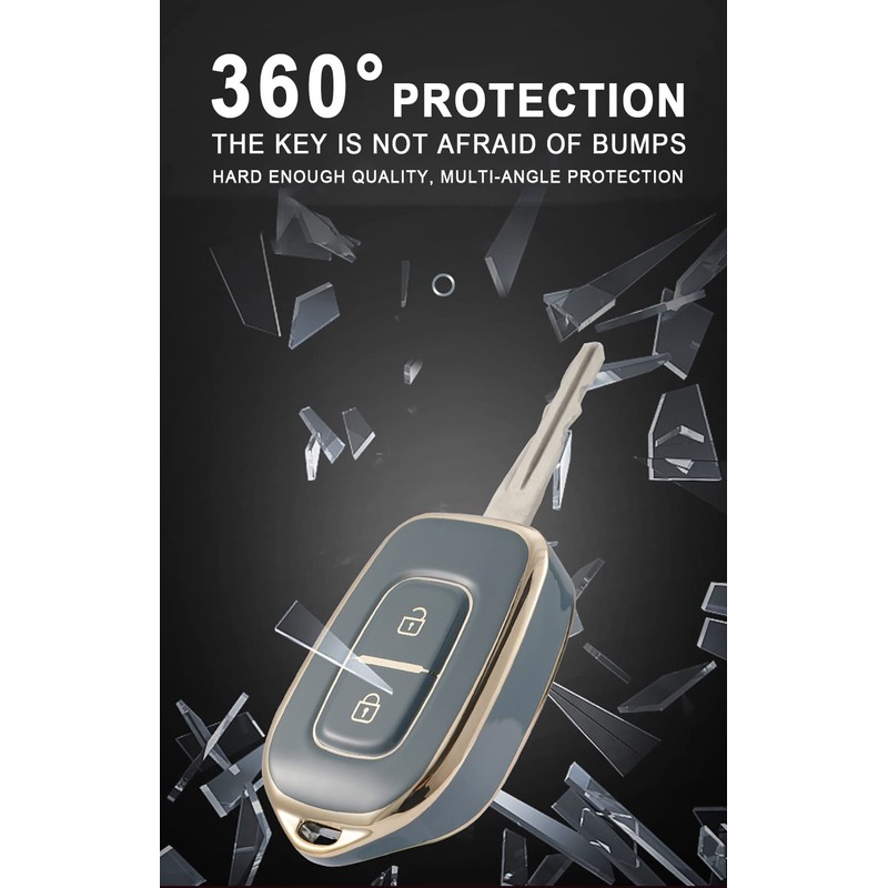 HIBEYO Intelligent Car Key Case Fits Renault Key Case Protective