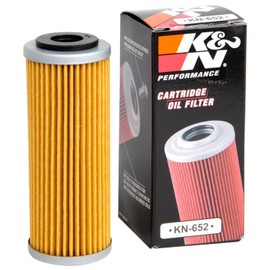 K&N KN-652 Filtro de Aceite para Motocicleta para KTM y Husqvarna, Negro