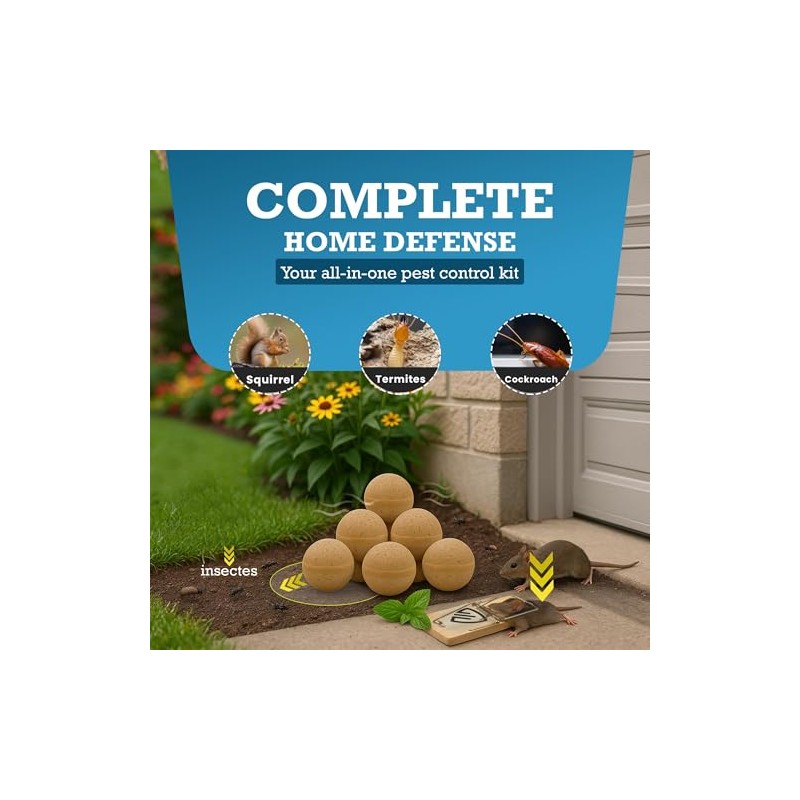 Mouse Scent Balls – 24-Pack + 1 Mouse Trap –