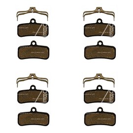 DiscoBrakes 4 Pairs of Pads Compatible with TRP 4-Pot Disc Brake Systems, Pads Compatible with TRP G-Spec Trail SL, Slate T4, Quadiem, Semi-Metallic Compound, 4-Piston Disc Brakes